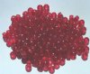200 4x6mm Transparent Garnet Acrylic Crow Beads